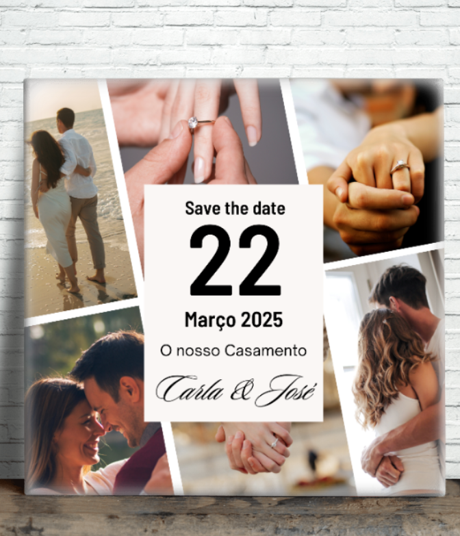 Azulejo Magnético "Save the Date" Personalizado