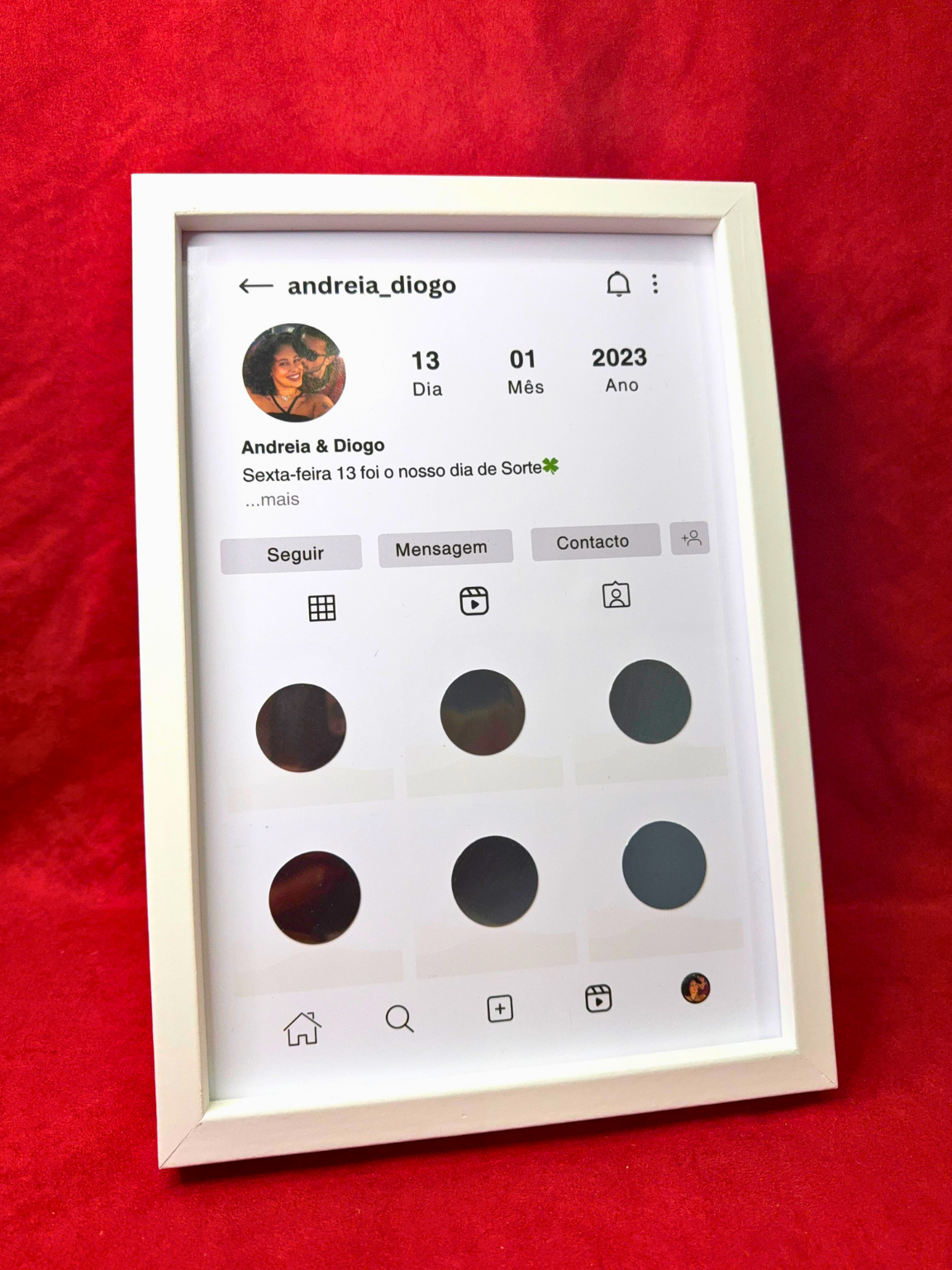 Moldura Magnética "Perfil Instagram"